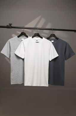 Мужская базовая футболка из хлопка 3 шт. Happyfox