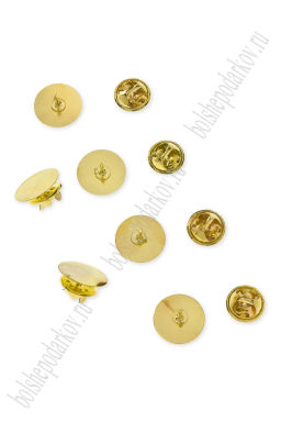 Заготовка для брошек 1,5 см (50 шт) SF-7868, золото