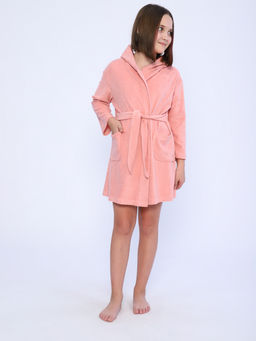 Халат подростковый из махры Нежность светло - розовый - Амадэль фото 2