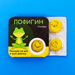 Цена за 4 шт. Жевательная резинка Пофигин манго, 14 г