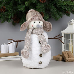 Новогоднее украшение интерьера 38 см Снеговик арт. W-1028 (746699)