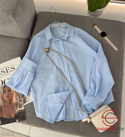 Женская однотонная блузка