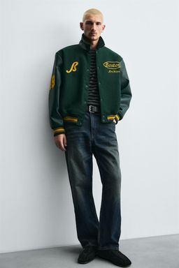 CONTRAST BOMBER JACKET - Zara фото 6