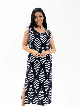 Сарафан женский, цвет синий белый