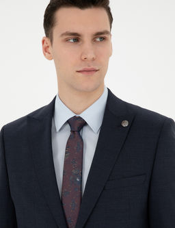 Lacivert Extra Slim Fit Tak_m Elbise