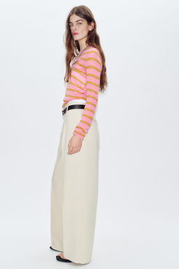 STRAIGHT TROUSERS WITH DARTS AND BELT - Zara фото 13