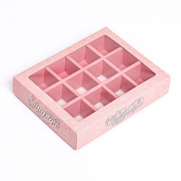 Цена за 2 шт. Коробка для 12 конфет 8 марта 19?15?3.6 см