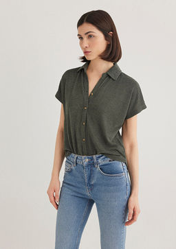 Lux Touch Yesil Polo Tisort - Mavi фото 3
