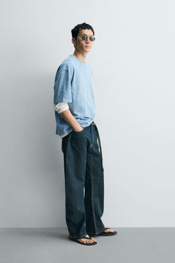 JEANS RELAXED BARREL FIT / ?ndigo - Zara фото 8