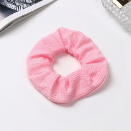 Цена за 3 шт. Резинка для волос «Орбита», классик текстура, 10 см, розовая