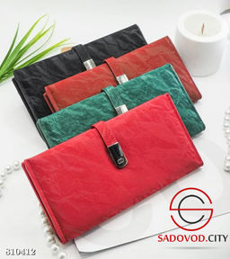 Кошелек большой на магнитной кнопке из экозамши 19см*11см - Bruno фото 2