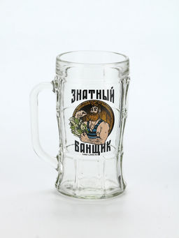 Кружка пивная стеклянная «Знатный банщик», 500 мл