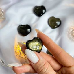 Сердце из Обсидиана золотистого - Радуга самоцветов фото 2