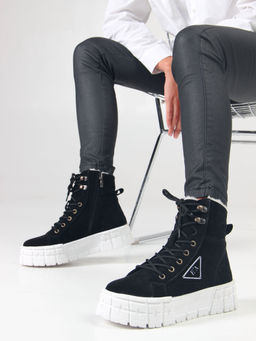 Ботинки 216.212131w. черный замша/Шерсть