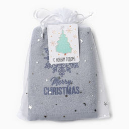 Полотенце махровое Снежинка 30х60 см, 100% хлопок, 340 г/м2 - Этель фото 5