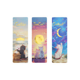 Закладки для книг 3шт. MESHU 45*135мм "Sun Cat" (MS_63364) пластиковые