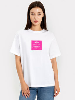 Футболка женская белая с тематическим рисунком белый +печать3 112678