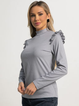 Блуза Синель (серая) Б15266-50М - Lt collection фото 8