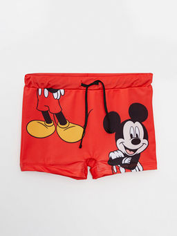 Beli Lastikli Mickey Mouse Bask?l? Erkek Bebek Deniz ?ortu