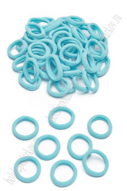 Резинки бесшовные для волос "Premium" 3 см (80 шт) SF-7340, голубой №8087L