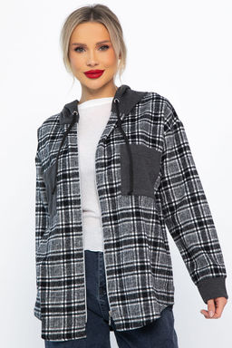 Рубашка с капюшоном Стокгольм (серая) Б14593-50М - Lt collection фото 6