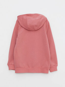 Kap??onlu Basic Uzun Kollu K?z ?ocuk Fermuarl? Sweatshirt - Waikiki фото 2