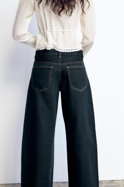 JEANS TRF RELAXED MINI FOLD UP LOW RISE - Zara фото 6