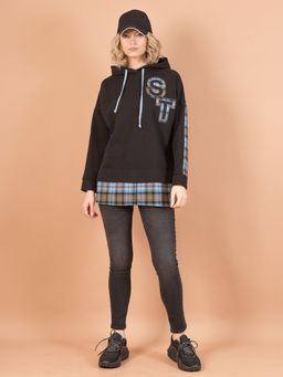 Джемпер комбинированный с капюшоном - Stilla фото 3