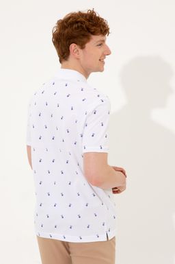 U. S. Polo Assn Мужская белая футболка с воротником-поло - U.s. polo assn фото 5