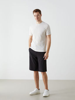 Bisiklet Yaka K?sa Kollu Erkek Dokulu Ti??rt