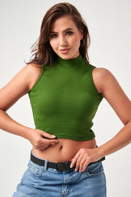 52714 топ укороченный с горлом - Натали фото 33