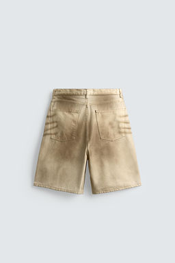 FADED PRINT BAGGY FIT BERMUDA SHORTS - Zara фото 7