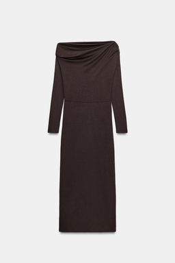 SOFT DRESS WITH BROOCH - Zara фото 6