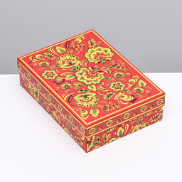 Цена за 5 шт. Коробка картонная без окна Роспись, 21 х 15 х 7 см - Simaland фото 2