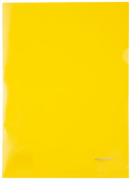 Цена за 5 шт. Папка-уголок INFORMAT А4, пластик 150 мкм, желтая