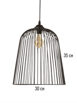 Светильник потолочный BayerLux Millie, 1×40 Вт, Е27, черный, 31×31×35 см