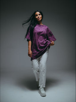 Ирбис футболка женская (баклажан варенка)