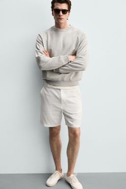 BERMUDA REGULAR FIT ESTRUCTURA / Blanco - Zara фото 6