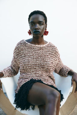 CONTRAST KNIT SWEATER - Zara фото 3