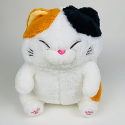 Мягкая игрушка Толстый кот белый в пятнышку 25 см