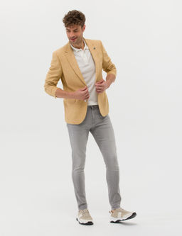 Sar_ Ekstra Slim Fit Keten Kar___ml_ Blazer Ceket