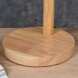 Настольный светильник Чёрный плафон Деревянное основание E27 /Размер: 220мм*450мм С лампой светодиодной 6Вт Тёплый-нейтральный-холодный /уп 10/ - Галеонтрейд фото 3