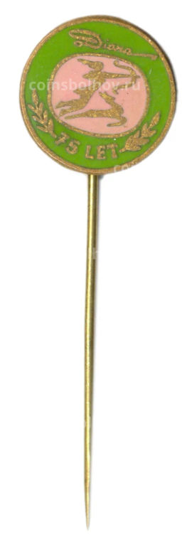 Значок рекламный Diana 75 лет