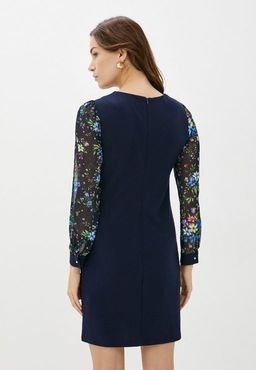 Полуприталенное платье с цветочным принтом - Incity фото 6