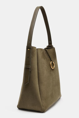 MAXI BUCKET BAG WITH METAL RING - Zara фото 4