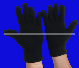 Цена за 12 пар. Перчатки мужские чёрные плотные арт. 22051 (2251)