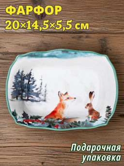БЛЮДО ПРЯМОУГОЛЬНОЕ LEFARD ЛЕСНАЯ СКАЗКА 20*14,5*5,5 СМ, РАЗНОЦВЕТНЫЙ