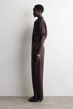 PANTAL?N DE LINO BARREL LEG CON CINTUR?N - H&m фото 6