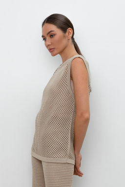 VERY NEAT. ЕВ 30154/бежевый блуза-топ жен