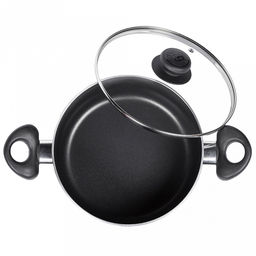 Kumir Кастрюля с антипригарным покрытием 3,5л, д22см, h10,8см, s2,5мм, штампованный алюминий, стеклянная крышка, бакелитовые ручки (Россия) - Домашняя мода фото 5